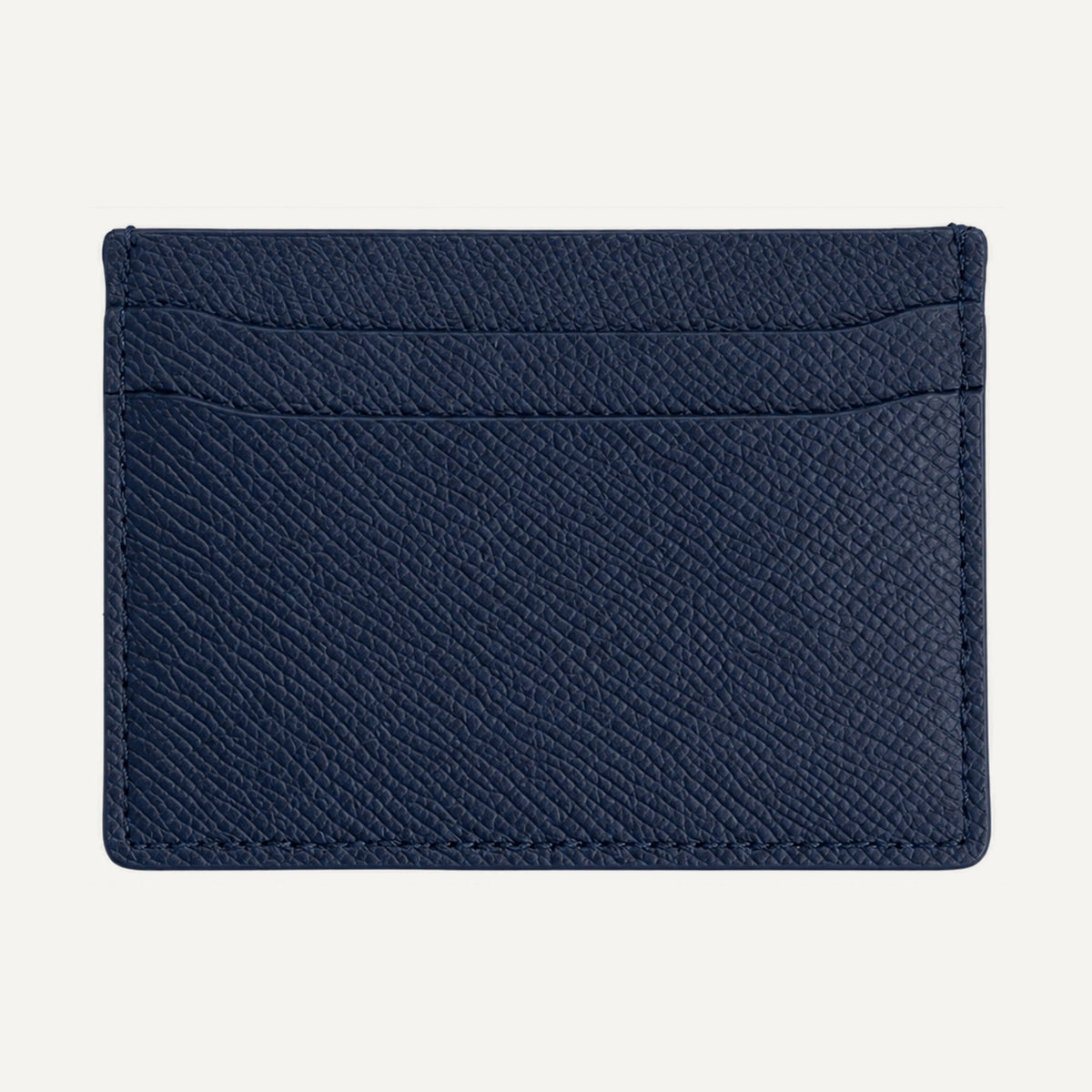 Leather card holder in Navy — 15 Parker