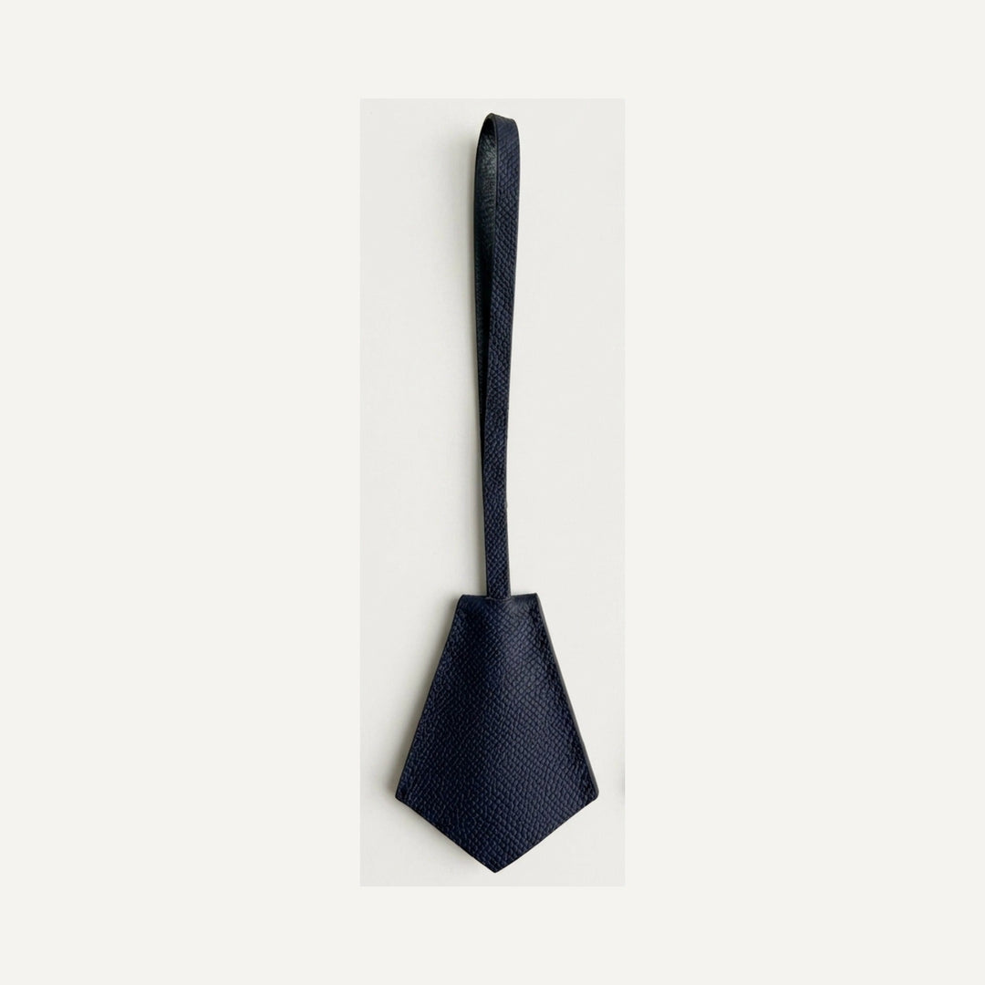 Leather key ring in Navy — 15 Parker
