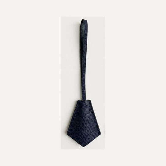 Leather key ring in Navy — 15 Parker