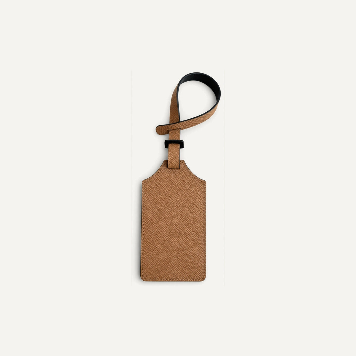 Leather Luggage Tag in Biscuit
