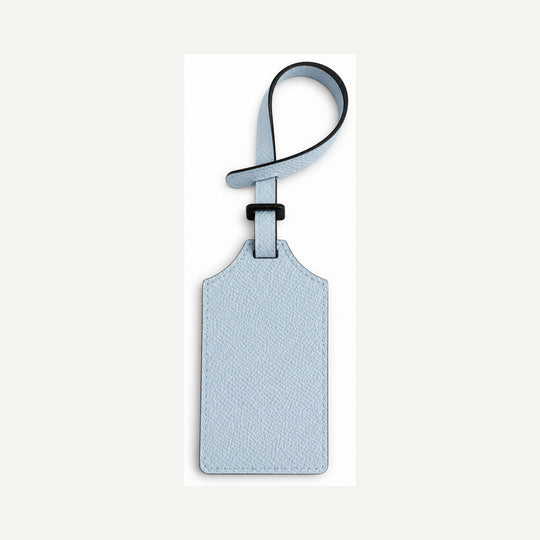 Leather Luggage Tag in Sky
