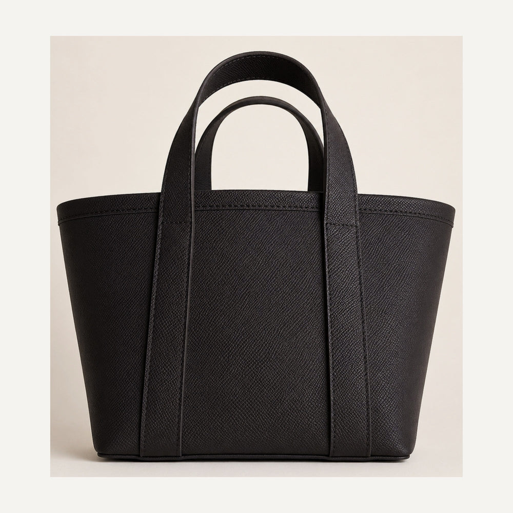 Leather boat tote in Black Coffee — 15 Parker