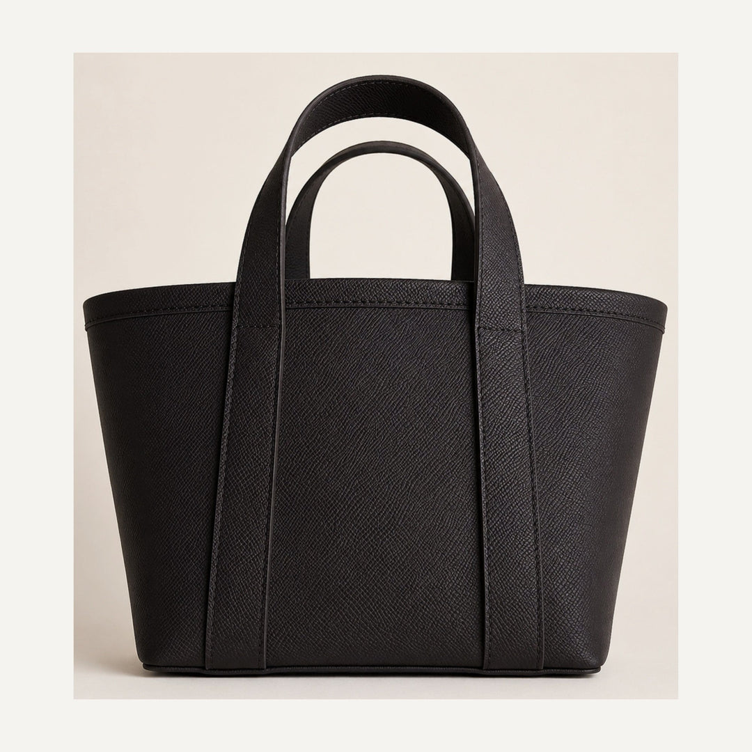 Leather boat tote in Black Coffee — 15 Parker