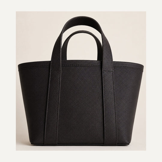 Leather boat tote in Black Coffee — 15 Parker