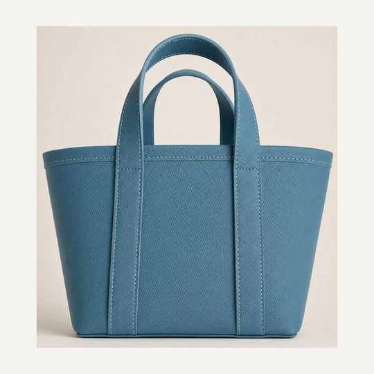 Leather boat tote in Blue Jean — 15 Parker
