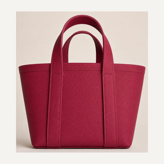 Leather boat tote in Burgundy — 15 Parker